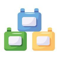 A flat modern icon of playing blocks vector