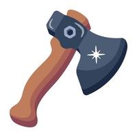 A customizable flat icon design of axe vector