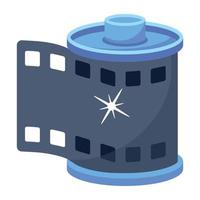 A film roll flat vector download