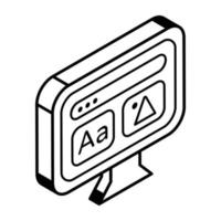 An app designing line icon download vector
