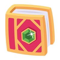 descargar icono plano del libro de juegos vector