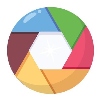 A camera shutter flat icon download