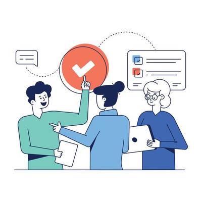 Check this flat illustration of project schedule