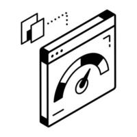 Trendy isometric icon of web speed vector