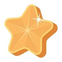 A handy flat icon of star point vector