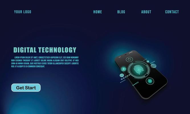 technology concept for web banner template or brochure , Blue colour.