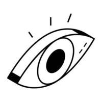 un icono isométrico editable del ojo humano vector