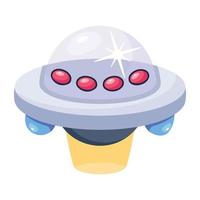 A captivating flat icon of UFO vector