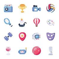 Pack of Hobbies Icon Vectors