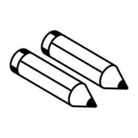 Writing tool, line icon of a pencil vector