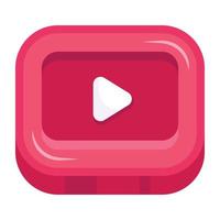 Check this flat icon of video player vector