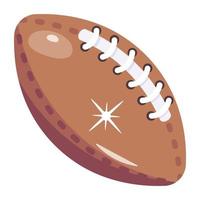 vector de icono plano de pelota de rugby