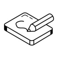 An icon of sketching line design vector
