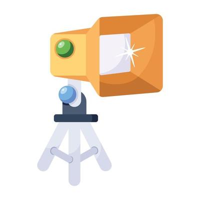 An flat icon design of studio light, spotlight