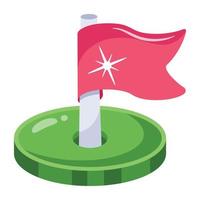 Flagpole flat icon vector design