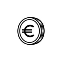 símbolo de icono de euro para pictograma o elemento de diseño gráfico. ilustración vectorial vector