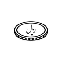 Iran Currency Icon Symbol With Iso Code. Iranian Rial. Iso Code IRR. Vector Illustration