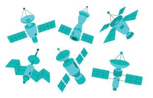 set of satellite on a white background. vector