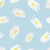 Seamless floral pattern with chamomiles in boho style. vector