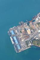 vista aérea del puerto de durban, sattahip tailandia foto