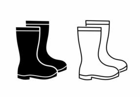 safety boot icon set isolated on white background vector