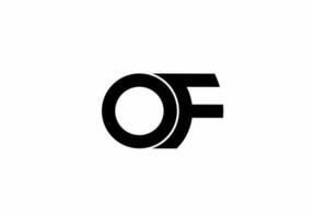 of fo o f initial letter logo isolated on white background vector