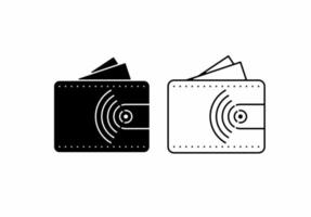 digital wallet creative icon vector
