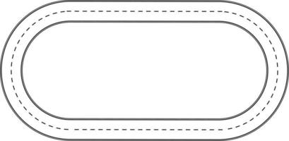 outline asphalt circuit frame with copy space vector