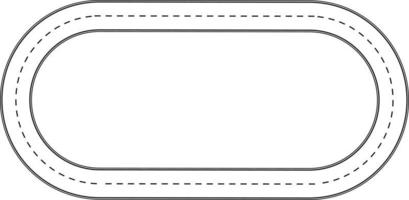 outline asphalt circuit frame with copy space vector