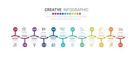 infographics all month planner design vector