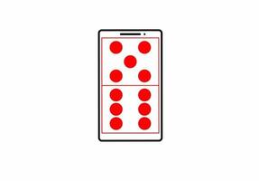 smartphone domino casino logo isolated on white background vector