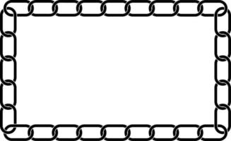 rectangle chain link frame vector