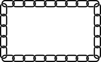 rectangle chain link frame vector