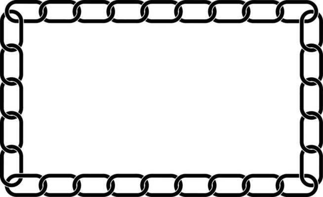rectangle chain link frame vector