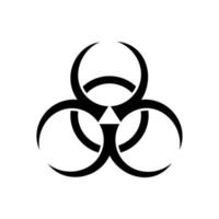 señal de peligro radiactivo nuclear. signo tóxico, símbolo. zona radiactiva de advertencia vector