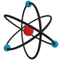 illustrazione 3d dell'atomo png