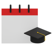 Graduation Date 3D Illustration png