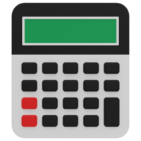 illustration 3d de la calculatrice png