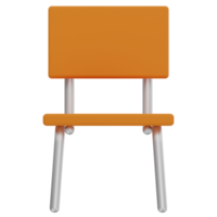 ilustração 3d de cadeira de escola