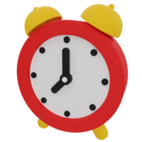 reloj despertador ilustración 3d png