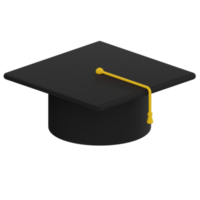 sombrero de graduación ilustración 3d png