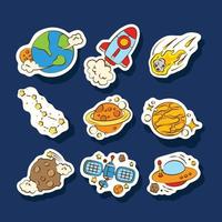 Minimalist Outer Space Sticker vector