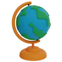 illustrazione 3d del globo della tabella