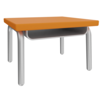 Ilustración 3d de mesa de madera png