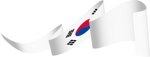 Korean flag ribbon independence day ornament png