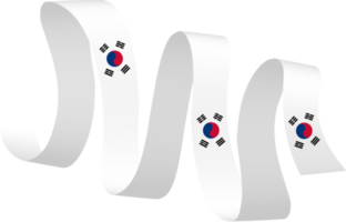 Korean flag ribbon independence day ornament png