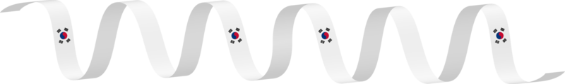 ornement du jour de l'indépendance du ruban du drapeau coréen png