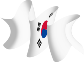 Korean flag ribbon independence day ornament png