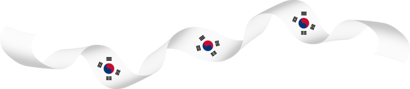 Korean flag ribbon independence day ornament png