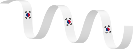 Korean flag ribbon independence day ornament png